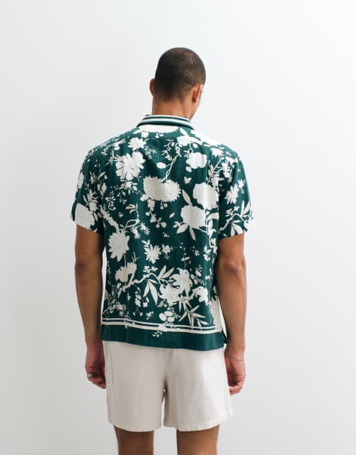 Polo Ralph Lauren - Wimbledon Capsule - Chemise à col ouvert et imprimé fleurs - Vert, 5 de 6