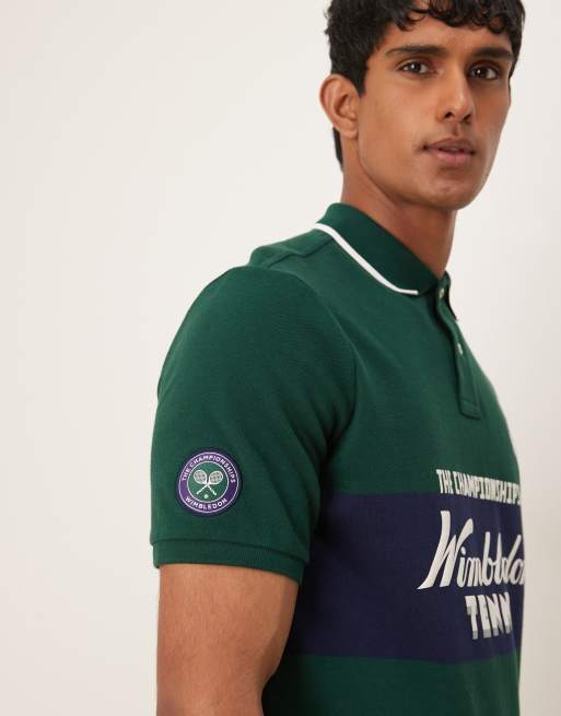Polo Ralph Lauren Wimbledon capsule chest panel tipped pique polo