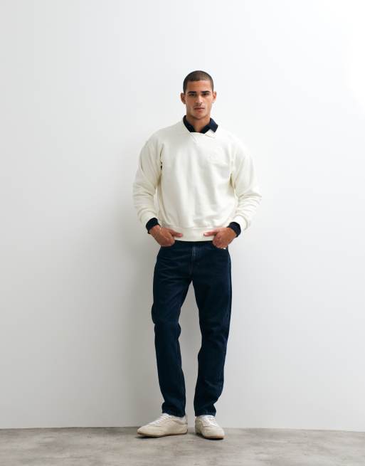 Polo Ralph Lauren Wimbledon capsule embroidered back crest logo collared sweatshirt in white, 2 of 5