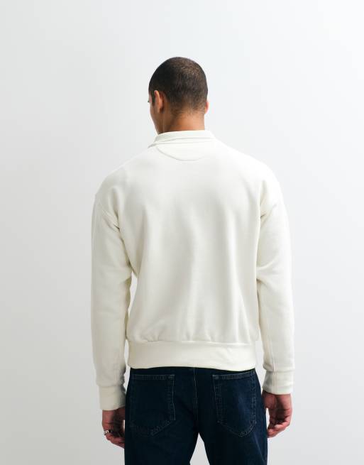 Polo Ralph Lauren Wimbledon capsule embroidered back crest logo collared sweatshirt in white, 5 of 5