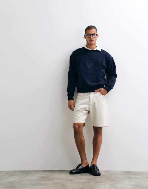 Polo Ralph Lauren Wimbledon capsule embroidered crest logo sweatshirt in navy, 2 of 5