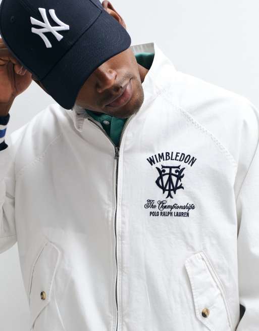 Polo Ralph Lauren Wimbledon capsule embroidered script logo back print jacket in white, 5 of 5