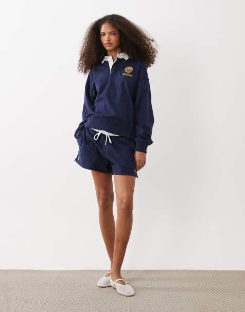 Polo Ralph Lauren Wimbledon capsule embroidery co ord in navy - view 1