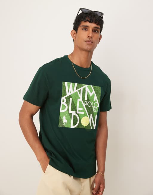 注目コラボ【Polo Ralph Lauren】Wimbledon コットン Tシャツ ウィンブルドン グラフィック コットン ジャージー Tシャツ