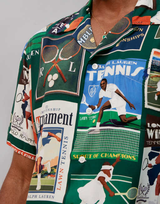 Polo Ralph Lauren – Wimbledon Capsule – Kurzärmliges Rayon-Hemd mit buntem Retro-Print, 2 von 4