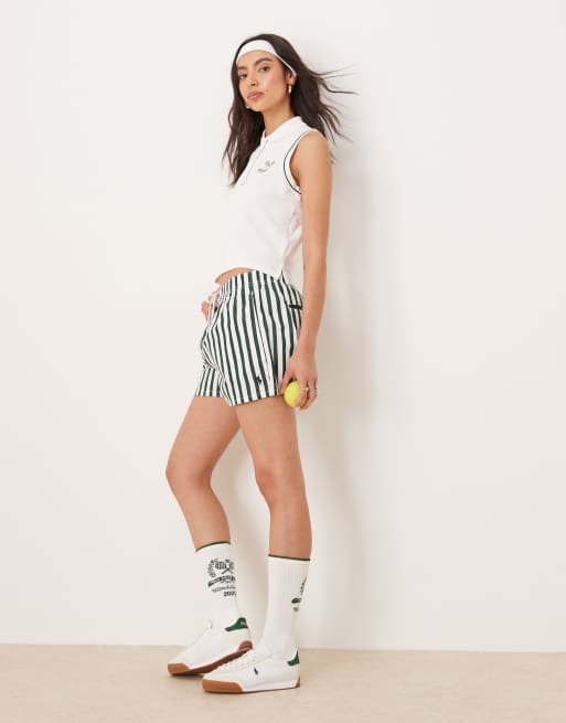 Polo Ralph Lauren Wimbledon capsule logo stretch mesh sleeveless polo co-ord in white, 2 of 4