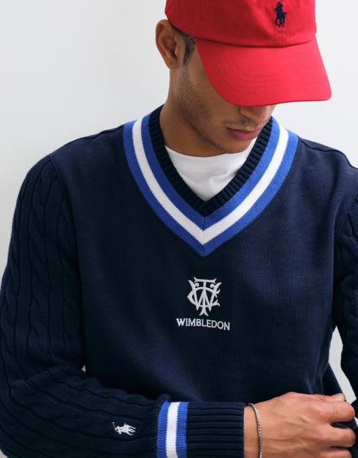 Polo Ralph Lauren - Wimbledon Capsule - Pull en maille avec écusson logo - Bleu marine, 2 de 6