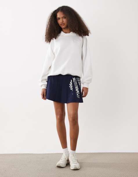 Polo Ralph Lauren Wimbledon capsule racket print pleated skort in navy - view 1
