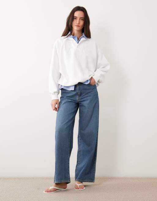 Polo Ralph Lauren Wimbledon capsule relaxed fit back racket embroidery sweatshirt in white, 2 of 4