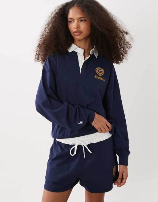 Polo Ralph Lauren Wimbledon capsule embroidery co ord in navy, 3 of 3