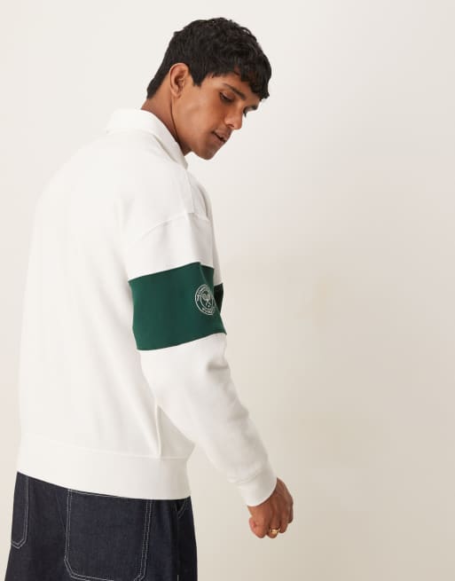 Sweat Vintage Col Rond Wimbledon 1992 - Imprimé Argyle - Taille 2XL - Coton - Occasion Très Bon état