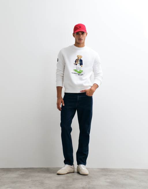 Polo Ralph Lauren - Wimbledon Capsule - Sweat avec imprimé ours - Blanc, 2 de 5