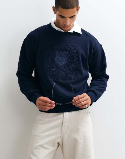 Polo Ralph Lauren - Wimbledon Capsule - Sweatshirt met geborduurd embleemlogo in marineblauw - view 1