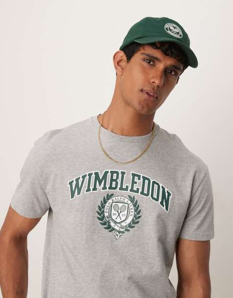 Polo Ralph Lauren Wimbledon capsule crest logo t-shirt in grey marl