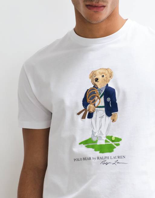 Polo Ralph Lauren - Wimbledon Capsule - T-shirt à imprimé ours - Blanc, 3 de 5