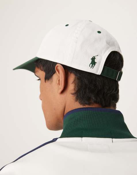 Polo Ralph Lauren – Wimbledon Capsule – Twill-Baseballkappe in Weiß mit Wappen-Logo
