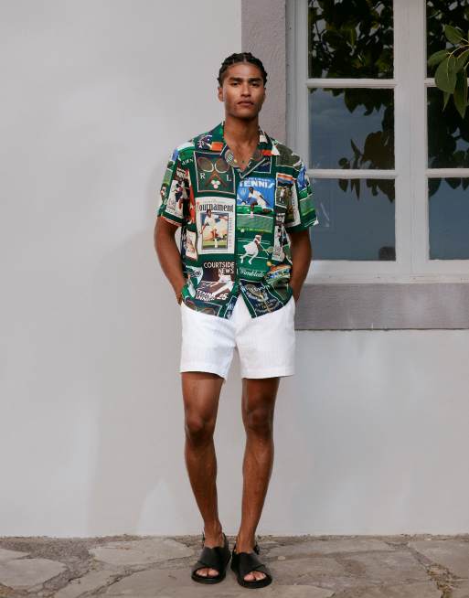 Polo Ralph Lauren - Wimbledon - Chemise manches courtes avec imprimé rétro - Multicolore, 3 de 4