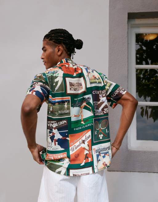 Polo Ralph Lauren - Wimbledon - Chemise manches courtes avec imprimé rétro - Multicolore, 4 de 4