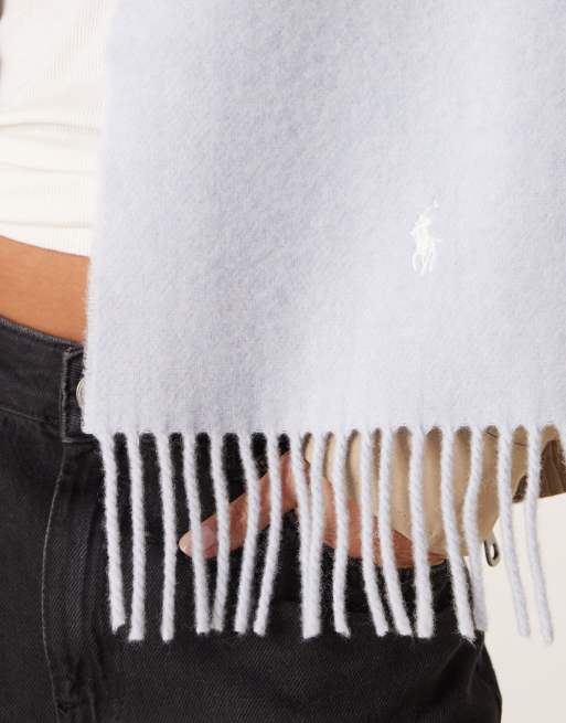 Polo Ralph Lauren - Wollen sjaal in lichtblauw, 2 van 3