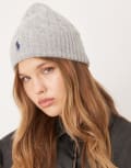 [Polo Ralph Lauren] Polo Ralph Lauren wool hat in grey One Size Soft grey