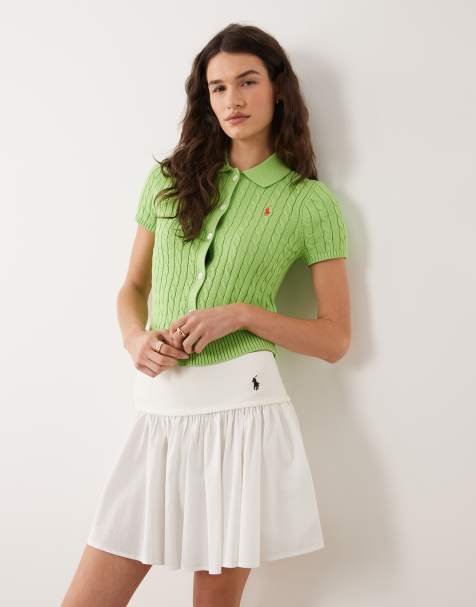 Polo Ralph Lauren woven a-line skirt in white - view 1