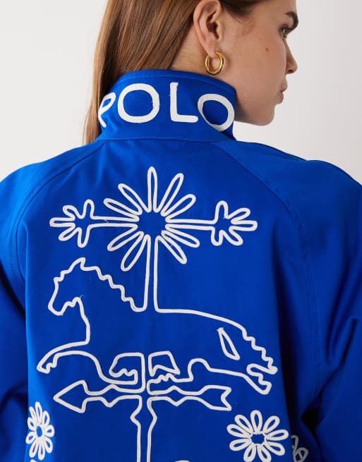 Polo Ralph Lauren woven windbreaker jacket in blue, 3 of 4