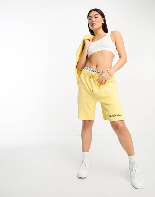 Polo Ralph Lauren x ASOS - Collaboration exclusive - Short en tissu éponge avec logo - Jaune