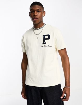 Polo Ralph Lauren x ASOS exclusive collab t-shirt in cream with logo - ASOS Price Checker