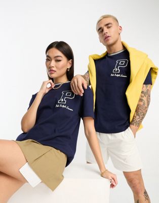 Polo Ralph Lauren x ASOS exclusive collab t-shirt in navy with logo - ASOS Price Checker