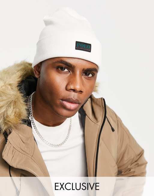 Polo Ralph Lauren x ASOS - Exclusieve Samenwerking - Beanie in crème met logolabel