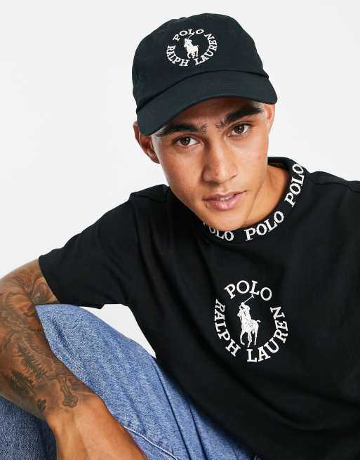 Polo Ralph Lauren x ASOS - Exclusieve samenwerking - Pet met rond logo in zwart