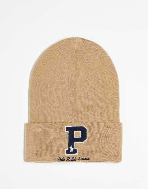 Tan store polo beanie