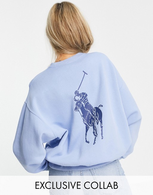 Polo Ralph Lauren x ASOS exclusive collab back logo sweater in blue