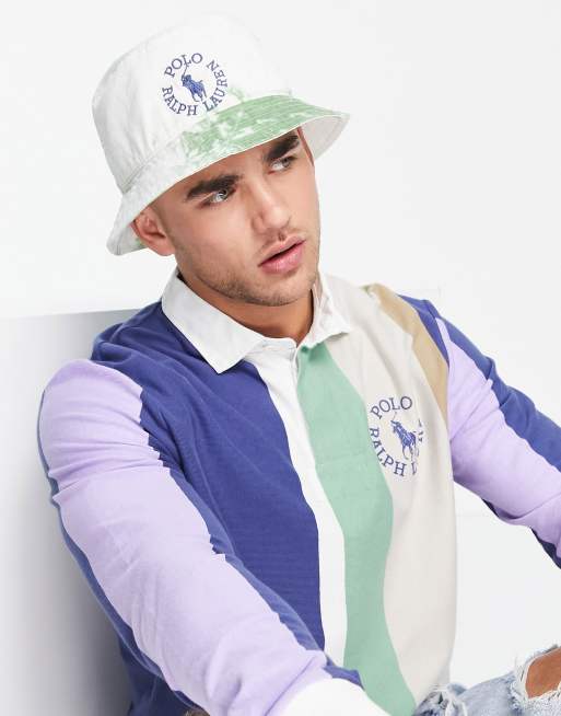 Polo Ralph Lauren x ASOS exclusive collab bucket hat with circle logo in  green tie dye | ASOS