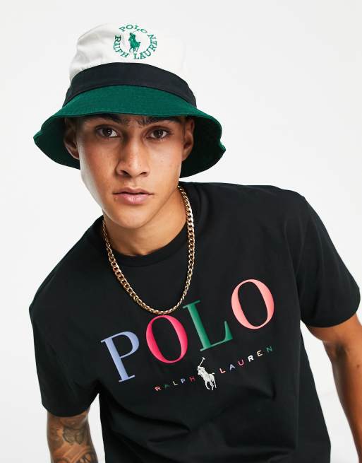 POLO RALPH LAUREN Men`s Color Blocked Chino Bucket Hat : :  Clothing, Shoes & Accessories