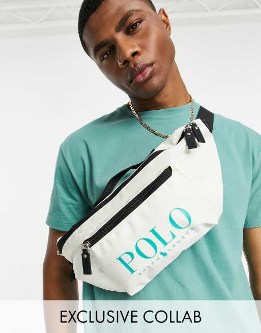 Polo Ralph Lauren x ASOS exclusive collab bum bag in cream with green logo