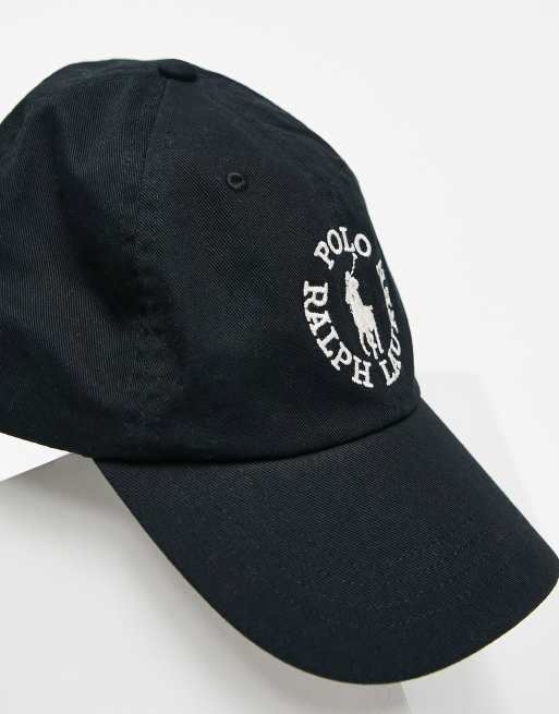 Polo Ralph Lauren x ASOS exclusive collab cap in black with circle logo