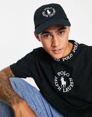 Polo Ralph Lauren x ASOS exclusive collab cap in black with circle logo