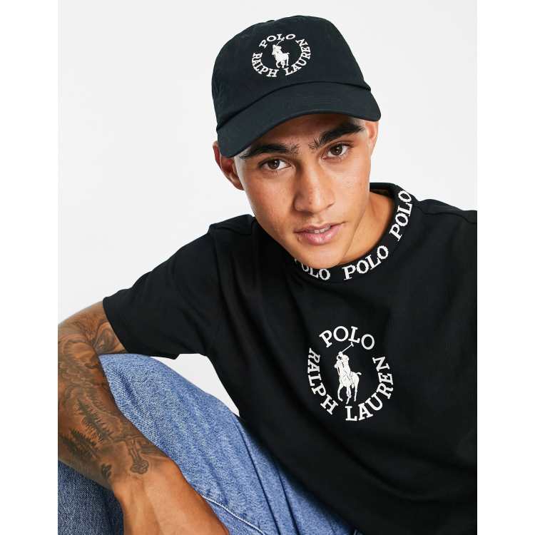 【Polo Ralph Lauren 】Logo Cap ブラック×ホワイト NEW POLO Ralph Lauren Men's BIG PONY Classics Adjustable Hat