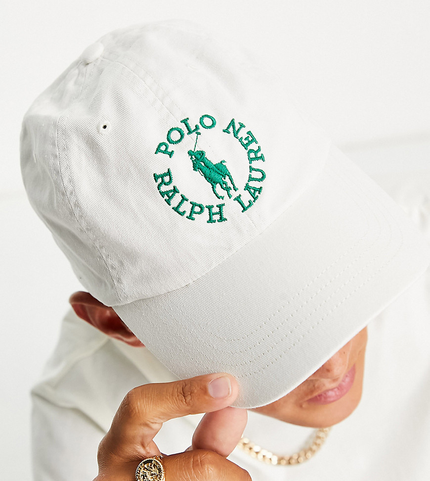 Polo Ralph Lauren X Asos Exclusive Collab Cap In Cream With Circle Logo ...