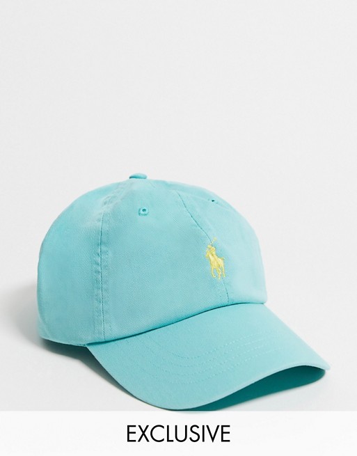 Polo Ralph Lauren x ASOS exclusive collab cap in green with yellow logo