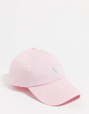 pink and green polo hat