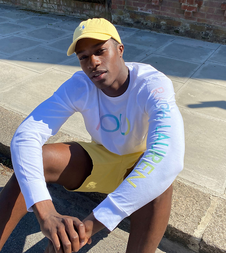 Polo Ralph Lauren x ASOS exclusive collab cap in yellow with blue logo