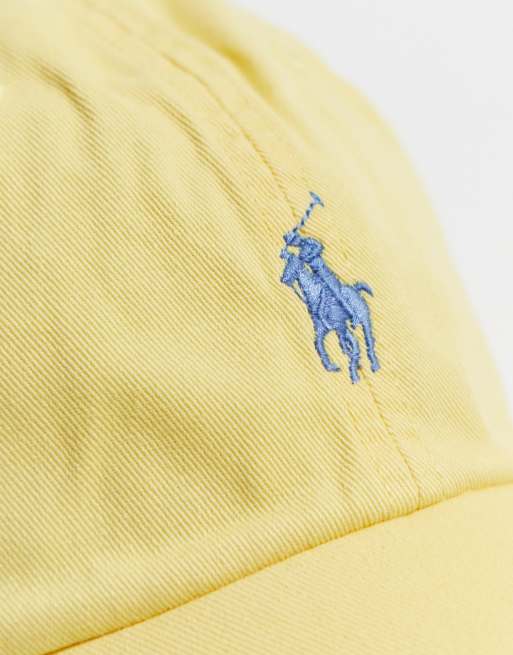 Blue polo hat clearance with yellow horse