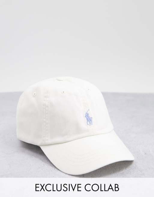 Polo Ralph Lauren x ASOS exclusive collab cap with text logo in cream | ASOS