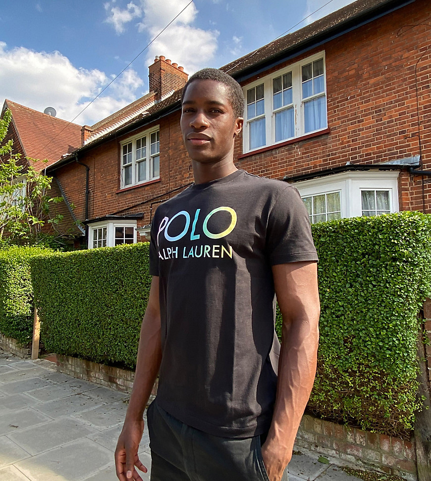 Polo Ralph Lauren x ASOS exclusive collab classic fit t-shirt in black with text logo