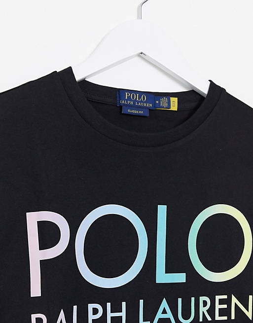 Polo Ralph Lauren x ASOS exclusive collab classic fit t-shirt in black with  text logo | ASOS