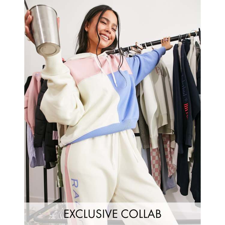 Polo Ralph Lauren x ASOS Exclusive collab color block logo hoodie in multi