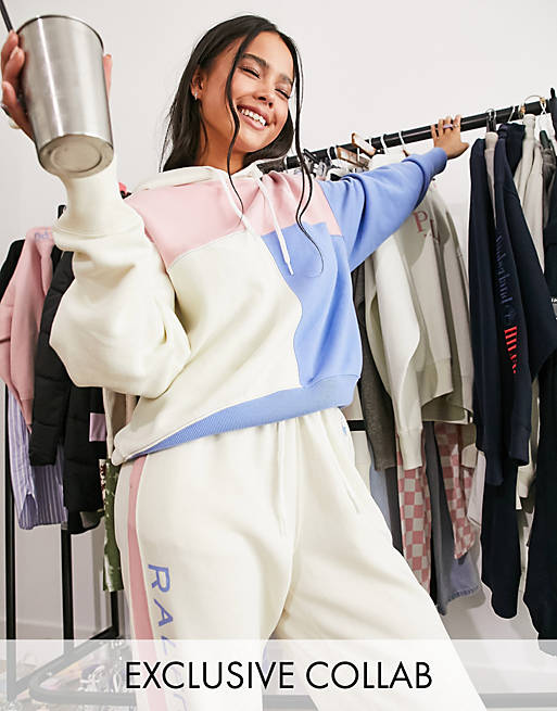 Polo Ralph Lauren x ASOS exclusive collab colourblock logo hoodie in multi