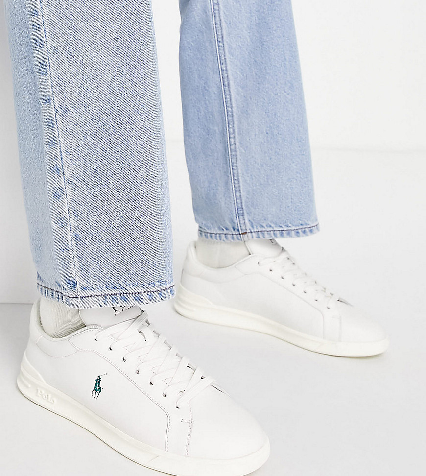 Polo Ralph Lauren x ASOS exclusive collab court sneakers in cream with pony logo-White